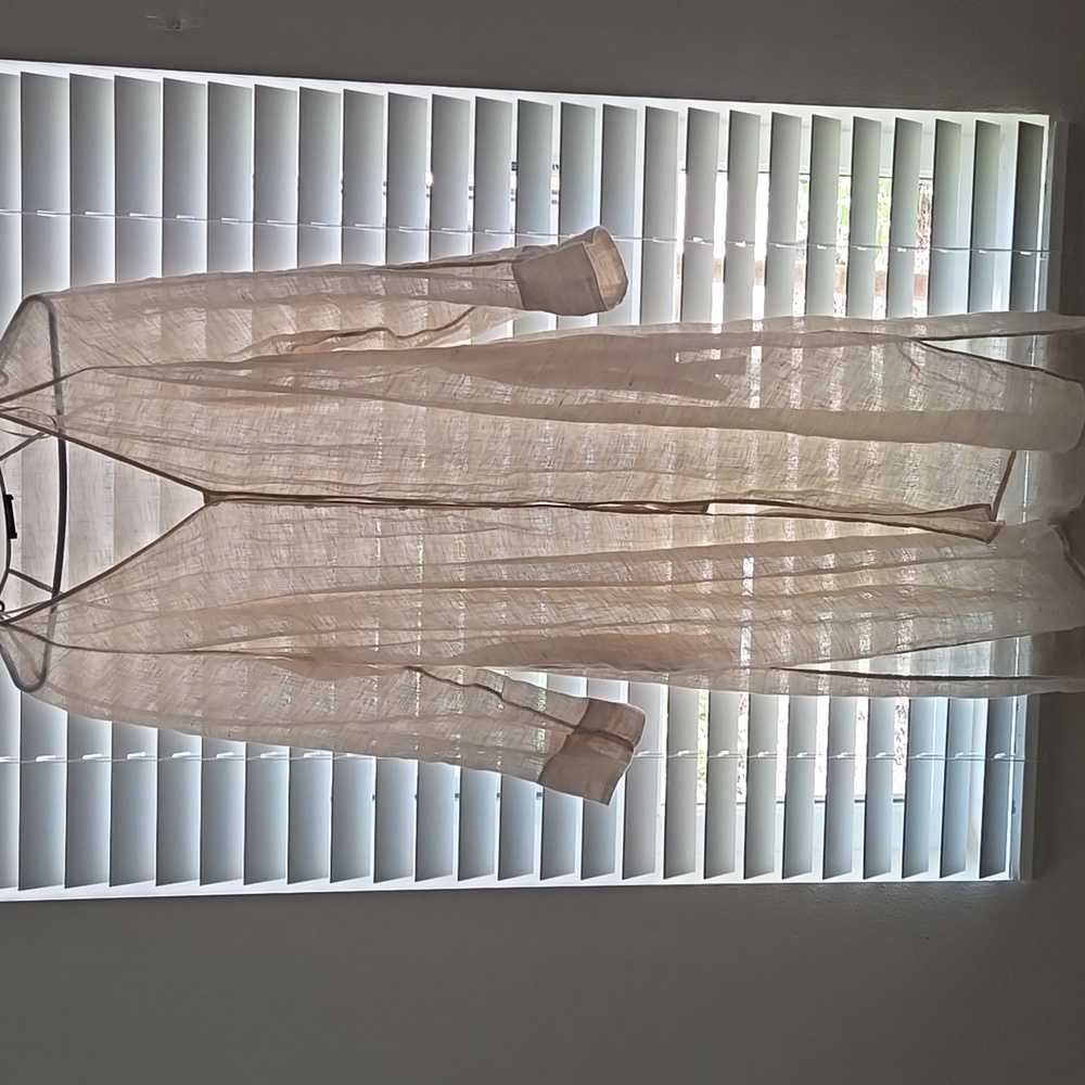 Massimo Dutti Long Flowy Blouse With Pockets Size XS
